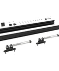 Sliding Barn Door Hardware Track Kit 8 Foot Aluminium Alloy Box Rail Wall Mount For Interior Wooden Doors Suitable For Door Panels