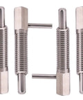 Heavy Duty M12 Retractable Indexing Plunger Pin 4 Pack Stainless Steel Spring Loaded Latch With L Handle Telescopic design