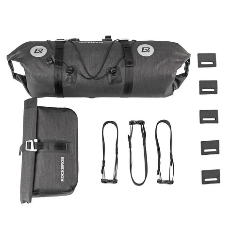 Waterproof Handlebar Bag Set for Bikepacking, Two Dry Packs, 12L-20L Front Storage for MTB and Road Bikes, accessories included