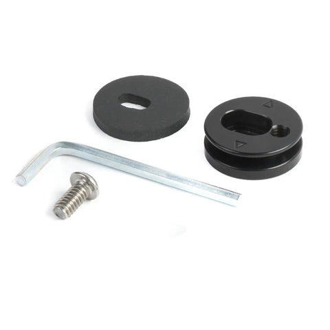 Components of Camera Harness System With Dope SteadyShot Bracket For Stable Video Shooting Rig, including screw and black finish ring.