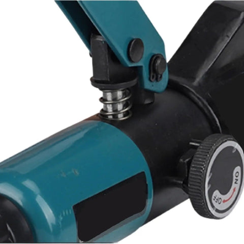 Close-up of Premium Manual Hydraulic Crimping Tool With Solid Cast Iron Body showing spring mechanism and adjustment dial.