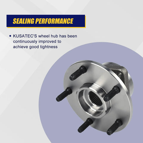 Front Wheel Bearing And Hub Assembly 515006 Replacement For Dodge Ram 1500 1994 To 1999 Front 5 Lug Bolts Without ABS