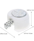 White Furniture Shelf Support Pegs Cam Lock Fasteners feature a screw design, used for secure hidden shelf bracket assembly.