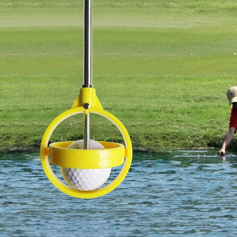 Extendable Golf Ball Grabber Tool With Auto Head Release Stainless Construction 79 Inch Telescoping Reach retrieving ball from water