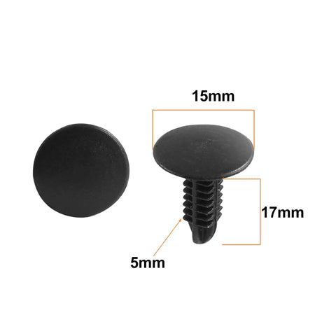 Heavy Duty Auto Fir Tree Fasteners 100 Pack Black Push Rivet Clips Bulletproof Grip For Dash Door Trim And Engine Splash Guard Panel Retainer 5X5Mm Square Pin Mount