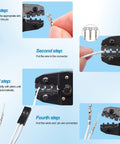 Instructions for using Dupont Crimping Tool Kit With 600 Pieces Of 2.54mm Dupont Connectors SN 28B Ratcheting Wire Crimper Plier