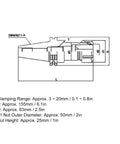Technical diagram of Er32 100 CNC Milling Tool Holder for Precision Machining and Lathe Work, showing dimensions and specifications.