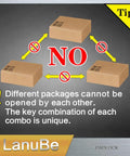 Diagram explaining non-interchangeable keys for Keyed Alike Laminated Steel Padlock Set One And Nine Sixteenth Inch Wide Body.