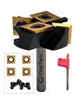 Slab Surfacing Router Bit With One Quarter Inch Shank And One And A Half Inch Cutting Diameter Two Plus Two Flutes ATS Coated Carbide Inserts