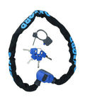 Heavy Duty 900mm Bike Chain Lock With 6mm Links Cloth Sleeve For Paint Protection and Four Spare Keys displayed
