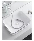 USZWBY Vessel Sinks Nordic Household Wash Basin Modern Above Counter Single Art Ceramic Bathroom Bowl Sink with faucet and hose.