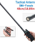 SMA-Female Tactical Ham Radio Antenna 18.8 Inch Foldable High Gain 2.15 Dbi for portable communication on Baofeng radios