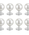 Pack Of 8 Pearl Cleavage Cover Safety Pins For Women Dress Making Styling No Sew Garment Fix Clips for multicolor pearl styles.