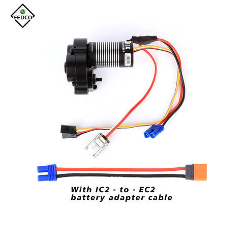 Motor Transmission With Hobbywing QuicRun Fusion Mini16 3000KV Brushless Motor And ESC 2in1 FOC System with adapter cable