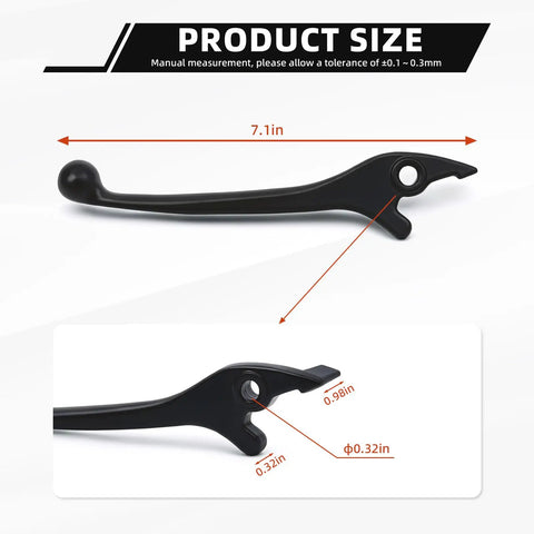 Left Disc Brake Lever For 50cc To 125cc Mini Dirt Pit Bikes And Chinese Motorcycles Fits Taotao Roketa Peace SunL JCL SSR5 Apollo DBX18 DB27