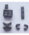 Two Pack Gunmetal Zipper Head Sliders Retainer Insertion Pins Repair Kit For Metal And Resin Zippers Not Nylon DIY Friendly Replacement Tool