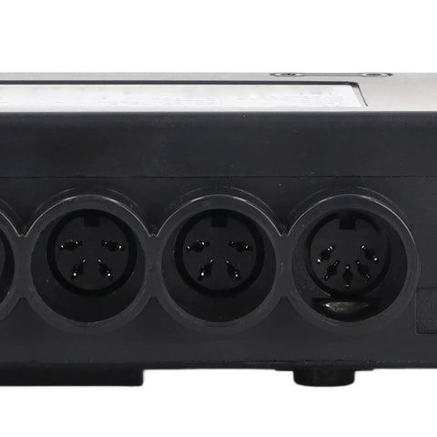 Close-up view of Heavy Duty Dual Motor Electric Actuator Controller ports for wired connections, DC24V power setup.