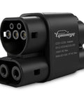 Road Ready Ccs1 To Ccs2 Ev Charging Adapter with black PA66 shell, connector ports, and text labels for fast charging use.