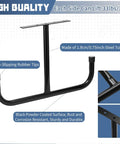 Side view of Two Pack Overhead Garage Storage Rack With Six J Hooks, Heavy Duty Ceiling Storage System with rubber tips and steel frame