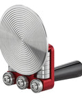 One Station Disc Bender For Sheet Metal With Large Disc Delivers Five Sixteenths To One And Three Quarters Inch Bends metal tool close-up