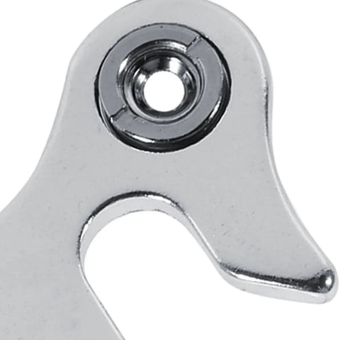 Close-up of Universal Aluminum Rear Derailleur Hanger for Mountain and Road Bikes Size 1.57 by 2.36 Inches