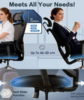 Heavy Duty Ergonomic Mesh Office Chair For Tall Folks With 4D Armrests 2D Headrest 135 Degree Recline Locking Swivel Seat