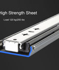 Close-up of Soft Close Ball Bearing Drawer Slides Heavy Duty Full Extension Kitchen Cabinet Drawer Slides 36 Inch 250 Lb Capacity 1 Pair