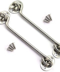 Top Shelf Stainless Steel Cabin Hooks And Eye Latches For Shed Doors Windows Straight Up Heavy Duty Rustproof Windproof Safety Catch Locks Includes Mounting Screws with screws.