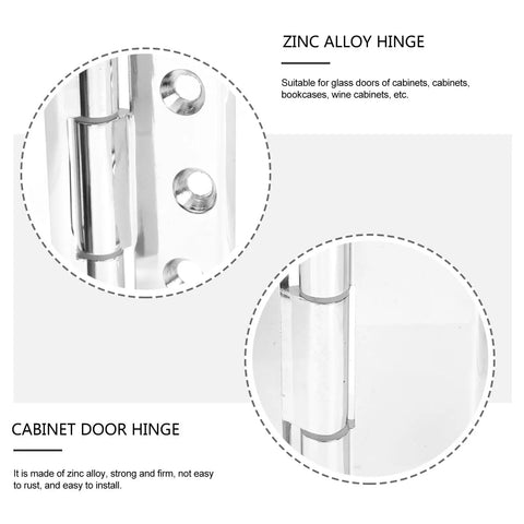 Heavy Duty Zinc Alloy Glass Door Hinge With Silver Finish For Bathroom And Wine Cabinets, Delivers Long Life And Smooth Even Opening And Closing Forces, Brushed Surface Resists Wear For Frameless Showers And Cabinets silver zinc alloy cabinet door hinge close-up