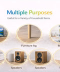 300 Pieces Clear Silicone Cabinet Door Bumpers With Super Tacky Self Adhesive Back Anti Slam Furniture Pads For Drawers And Furniture Easy Peasy Install Guaranteed Zero Slams Forever displayed with various household items.
