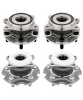 Set Of Four Front And Rear Wheel Bearing Hub Assemblies For 2006 2012 Toyota RAV4 4WD L4 Models Plug And Play Ready To Install Replacement Kit With Exact Fit Durable Steel Construction Sealed Bearings And Long Lasting Performance