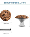Chocolate Cookie Stainless Steel Cabinet Knobs And Drawer Handles Top Tier Beast Grade with 1.1 inch round pull and 0.8 inch height.
