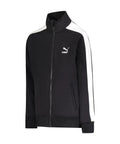 T7 Core French Terry Track Jacket For Boys Black Zip Front With Contrast Stripes Retro Athletic Style Officially Licensed Youth Sport Jacket Size Large Kid Approved