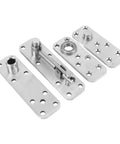 Stainless Steel Concealed Door Hinge 360 Degree Rotation Beefy Heavy Duty with Reinforced Pivot Column components shown