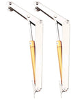 Heavy Duty Gas Spring Lid Stay Hinge With 100N Lift Support For Cabinet Doors And Toy Boxes, Built Tough Cold Rolled Steel Damper