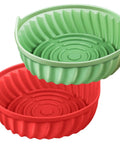 2 Pack Air Fryer Silicone Liners Reusable Liners For 5 Qt And Up Square Or Round Air Fryer Oven Accessories Food Grade Silicone Up To 500F