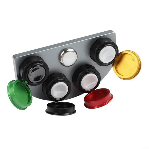 Four Compartment Watch Oil Cup With Color Coded Wells For Quick Lubricant Application, Pro Grade Metal Horology Tool, lids open view