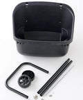 Parts and components of compost cart from 48 Gallon Geared Dual Chamber Compost Tumbler With Large Fill Openings Elevated Design.