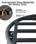 Close-up of 18 Inch Round Plant Caddy With Wheels Heavy Duty Metal Plant Dolly showing rust-proof galvanized steel tray detail