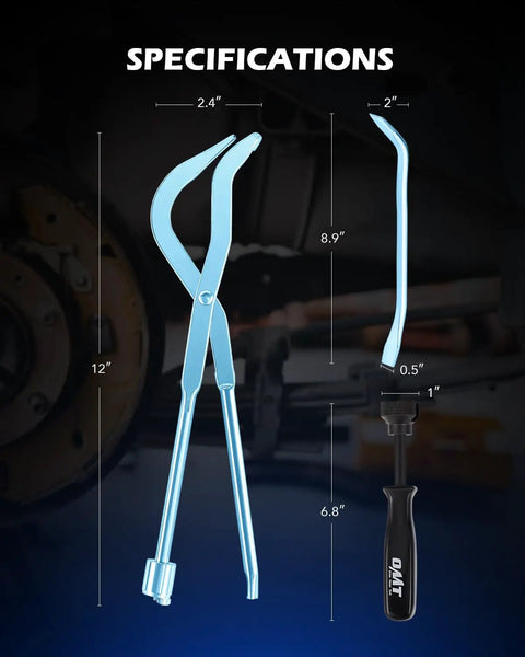3 Piece Drum Brake Tool Kit With Brake Spring Tool Brake Adjusting Spoon And Spring Pliers For Easy Drum Brake Maintenance