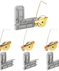 4 Set Sliding Screen Door Roller Replacement Kit With One And One Quarter Inch Concave Steel Ball Bearings And Corner Inserts