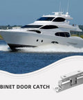 Heavy Duty Marine Door Latch Stainless Steel Cabinet Catch With Windproof Tension Spring for secure boat yacht doors