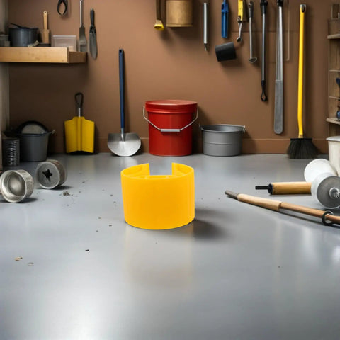 Professional Heavy Duty Plastic Column Protector To Keep Warehouse Post Wraps And Shelf Support Beam Corners Bulletproof Against Forklift Nudges In Bold Yellow