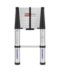 Telescoping Extension Ladder 12.5 Feet With Soft Close Collapsible Design One Button Retraction 330 Lb Capacity front view