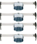 Pack of 4 Saf-T-Braces for Ceiling Fans with 3 Teeth Twist and Lock Silver Finish for Secure Install in New Construction or Remodel