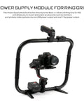 Pro Ring Grip Power Hub For DJI RS2 RS4 RS5 Rig Powers Monitors And Wireless Video Gear with camera setup on rig