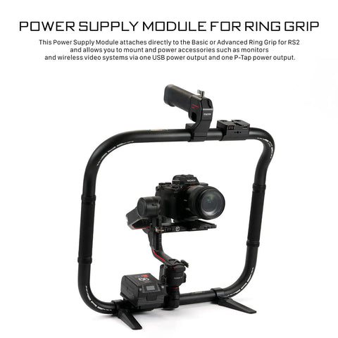 Pro Ring Grip Power Hub For DJI RS2 RS4 RS5 Rig Powers Monitors And Wireless Video Gear with camera setup on rig