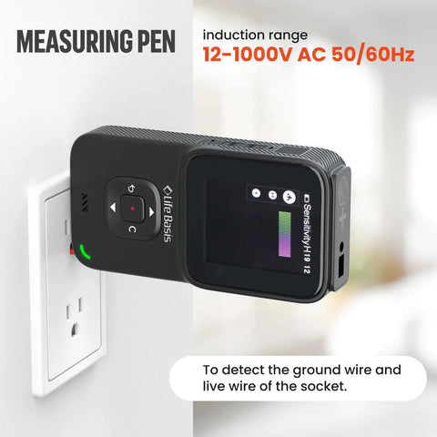 Stud Finder Wall Scanner With 4 High Precision Sensors And Smart Chip, 10 In 1 Measuring Tool For Home DIY, Locates Metal Studs, Joists And Live Wires Behind Walls, Accurate Center And Edge Detection, Easy Calibration For Safe Drilling. Outlet live wire detector on wall socket, 12-1000V AC