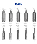 Damaged Screw Extractor Set 22 PC Stripped Kit HSS Remover with various drill sizes for Broken Bolts and Screws