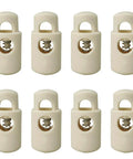 8 Pack Spring Cord Locks Plastic End Stopper Single Hole Toggle Fasteners For Drawstrings Shoelaces Tents And Tie Downs Beige Durable Quick Grip DIY Rope End Clips, 25x12x8mm